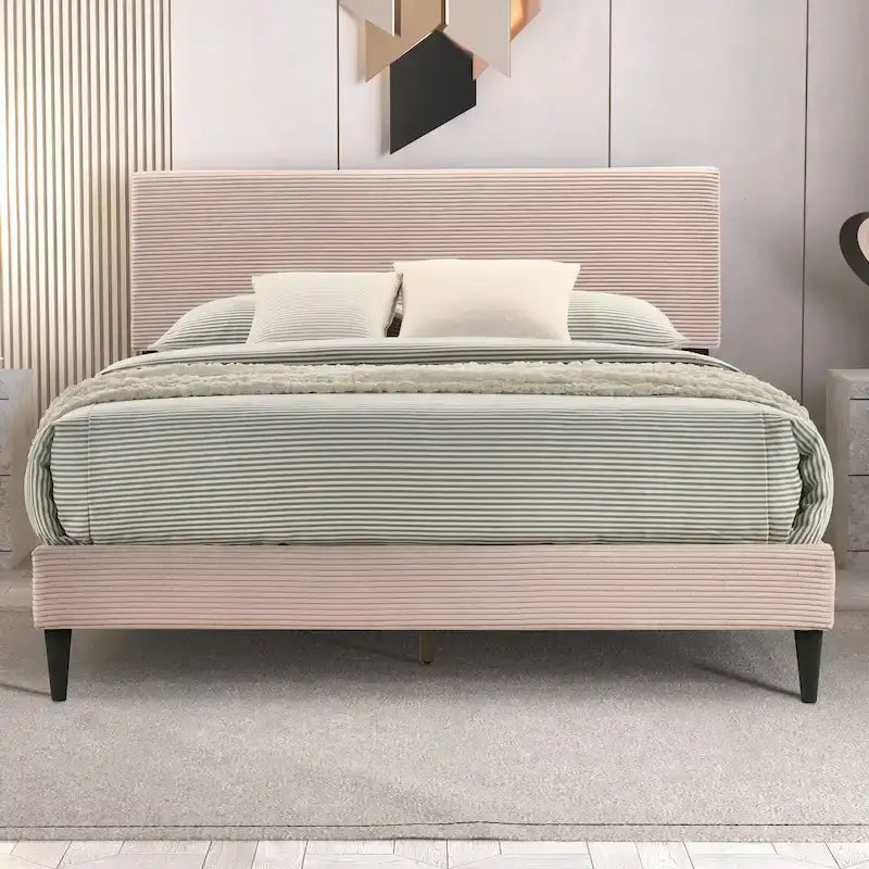 Lit capitonné moderne et minimaliste
