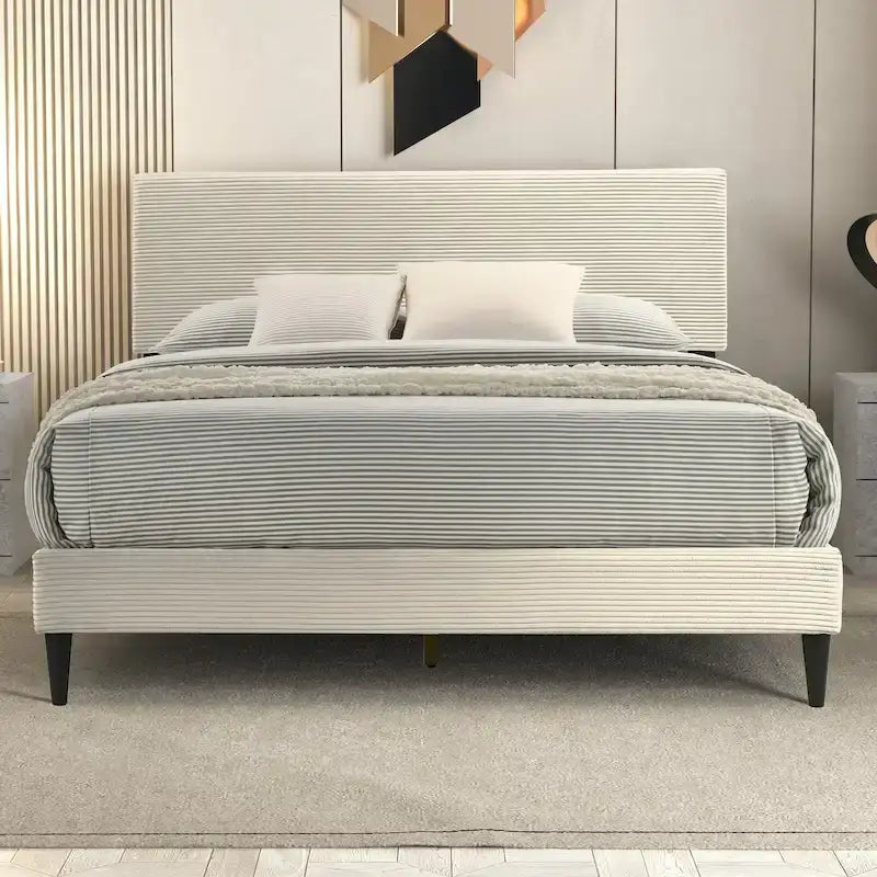Lit capitonné moderne et minimaliste