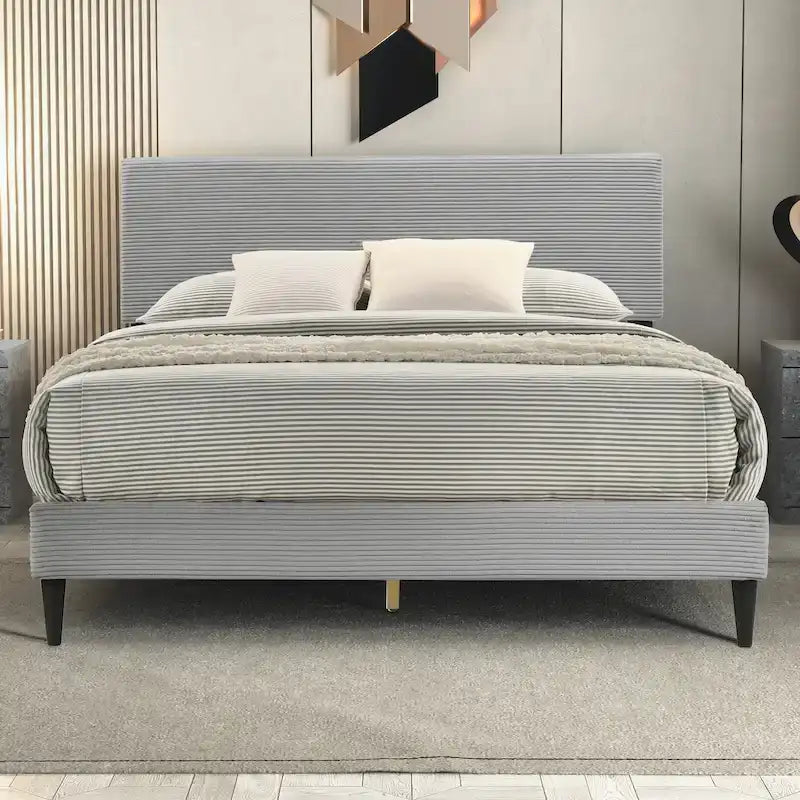 Lit capitonné moderne et minimaliste