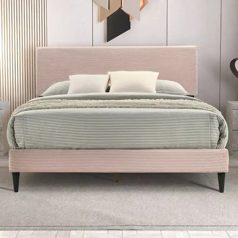 Lit capitonné moderne et minimaliste