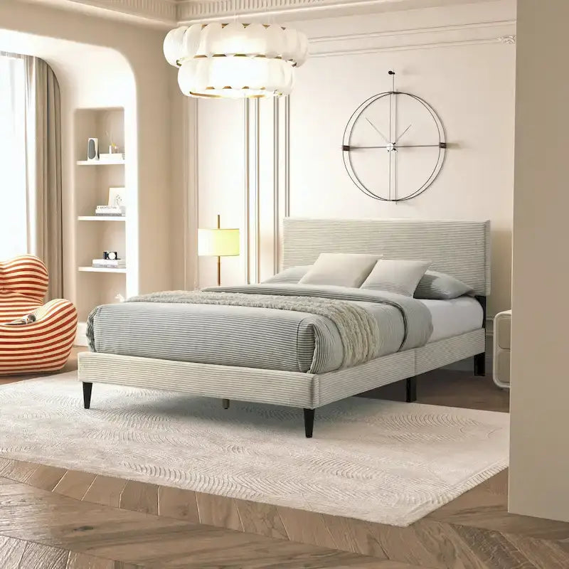 Lit capitonné moderne et minimaliste