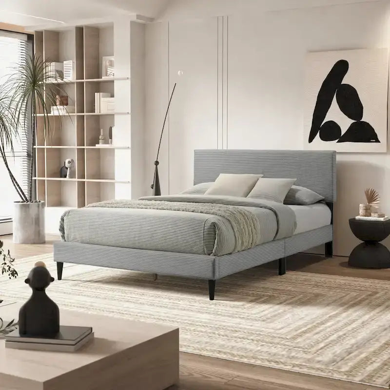 Lit capitonné moderne et minimaliste