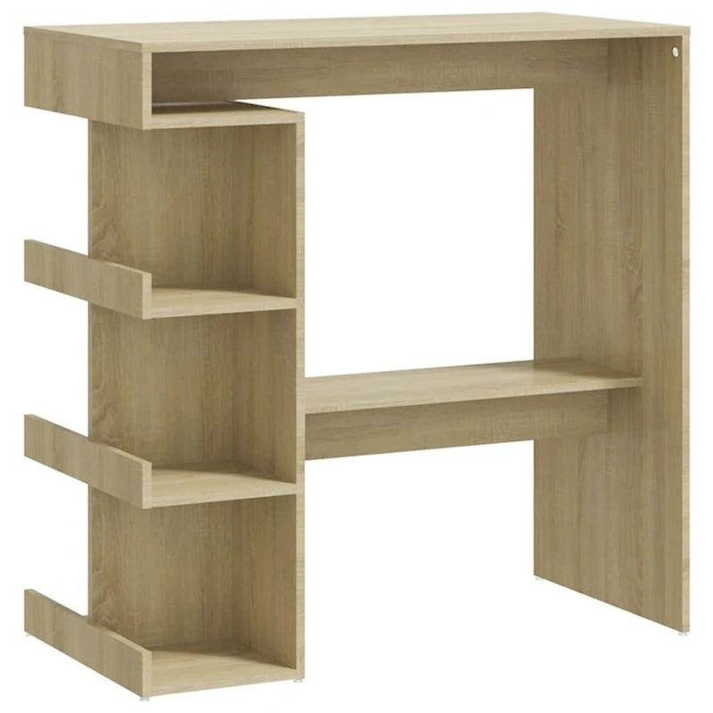 Table de bar avec étagère de rangement