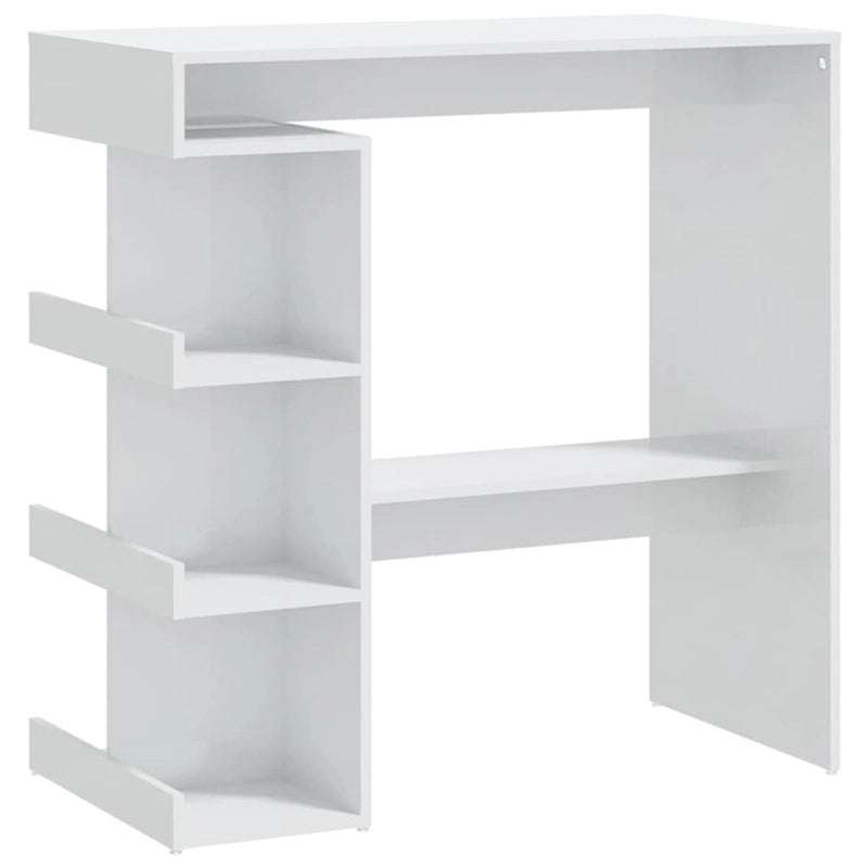 Table de bar avec étagère de rangement