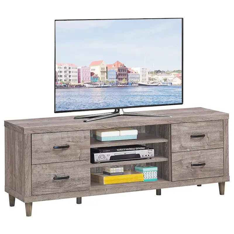 Meuble TV - Meuble de divertissement pouvant accueillir un téléviseur de 65 pouces avec rangement