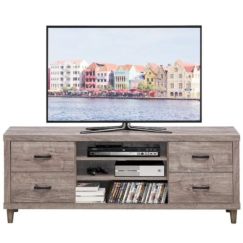 Meuble TV - Meuble de divertissement pouvant accueillir un téléviseur de 65 pouces avec rangement