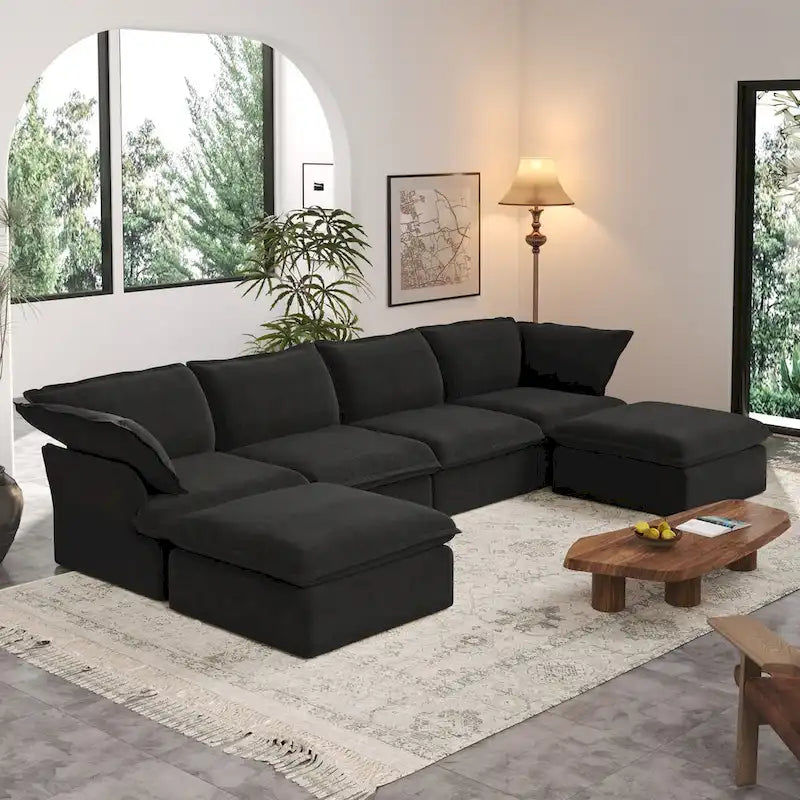 Canapé modulable convertible en U 163