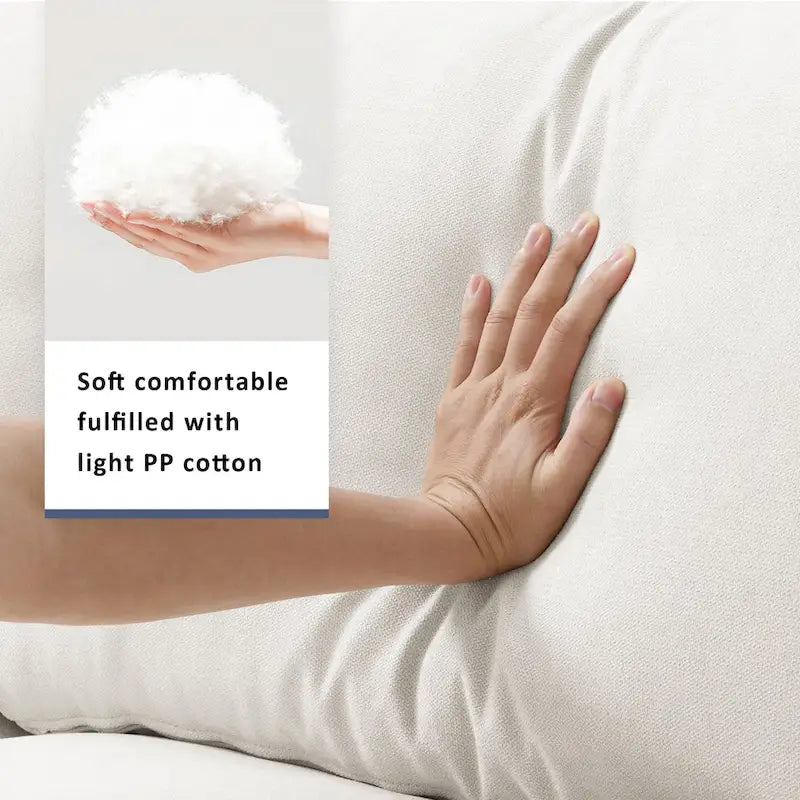 Canapé d'angle moderne en tissu polyester avec pouf