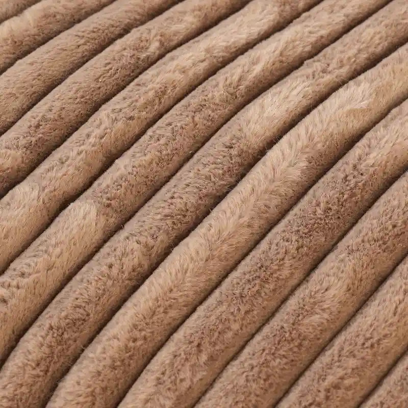 Canapé d'angle moderne en tissu polyester avec pouf