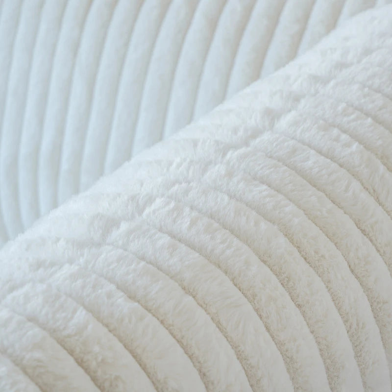 Canapé d'angle moderne en tissu polyester avec pouf