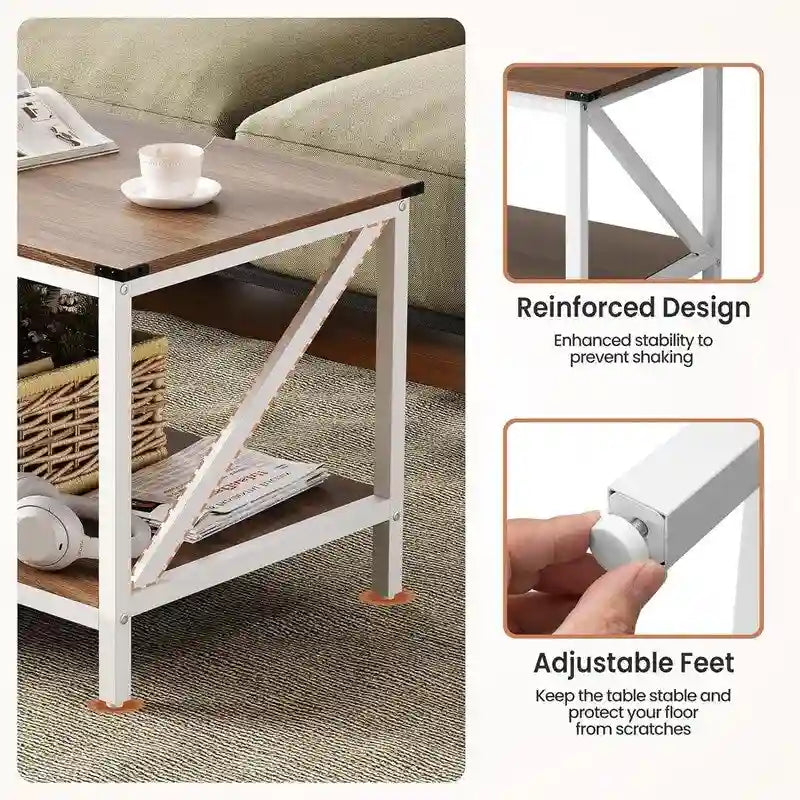 Table basse avec 4 tiroirs de rangement