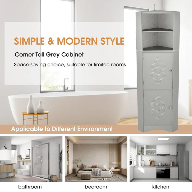 Meuble d'angle haut pour salle de bain