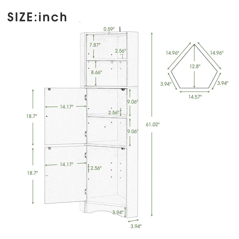 Meuble d'angle haut pour salle de bain