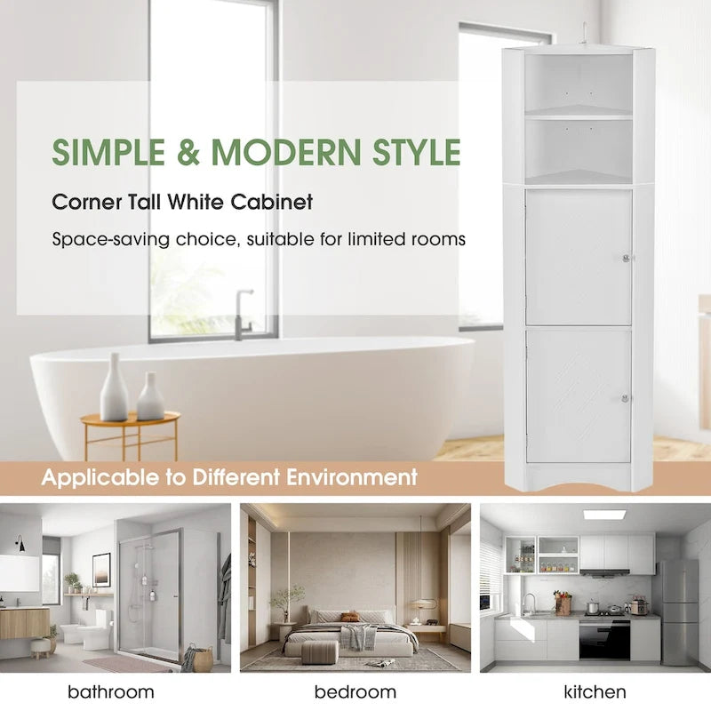 Meuble d'angle haut pour salle de bain