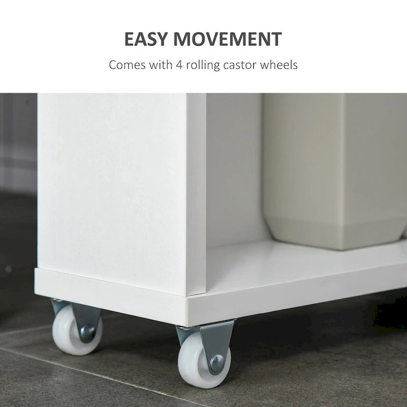 Meuble-lavabo avec roulettes pour le rangement et l'organisation
