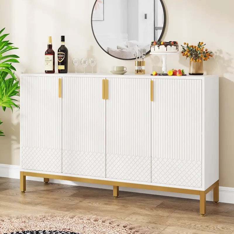 Meuble buffet avec rangement, buffet de 150 cm