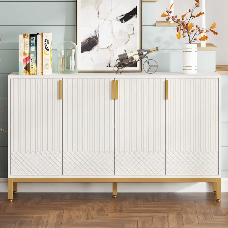Meuble buffet avec rangement, buffet de 150 cm