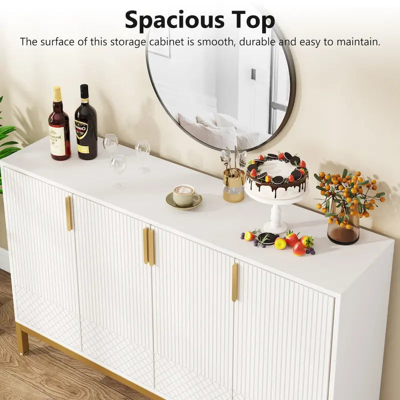Meuble buffet avec rangement, buffet de 150 cm