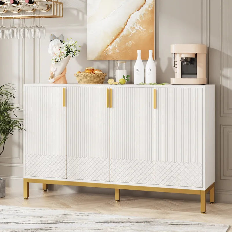 Meuble buffet avec rangement, buffet de 150 cm