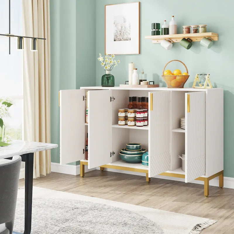 Meuble buffet avec rangement, buffet de 150 cm