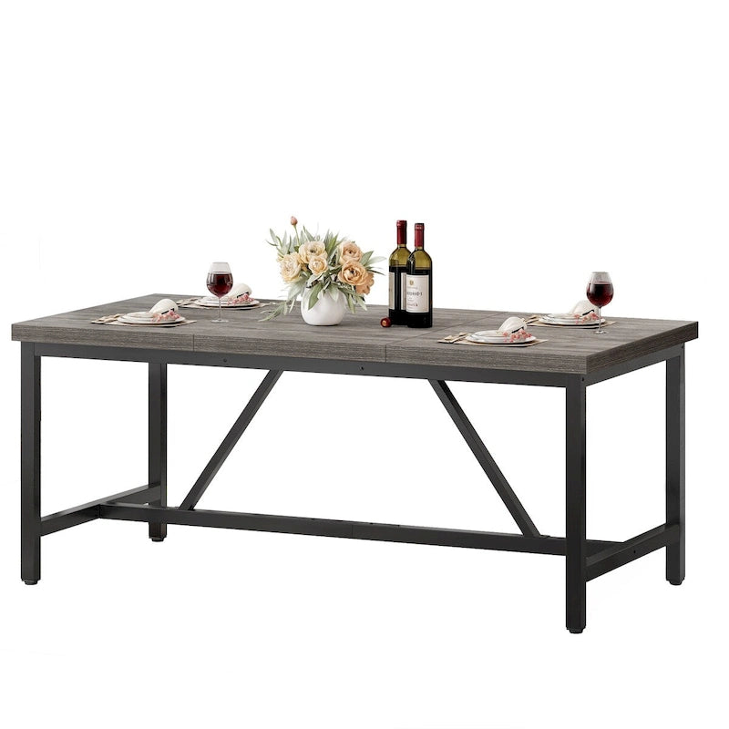 Table de salle à manger de style champêtre de 70 pouces