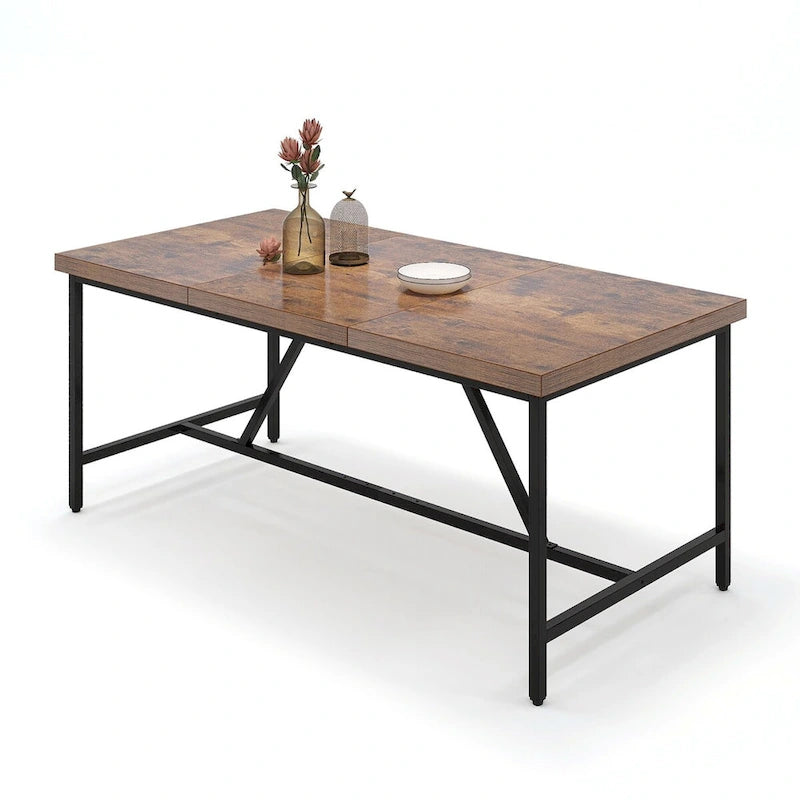 Table de salle à manger de style champêtre de 70 pouces