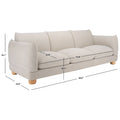Canapé Marysa en tissu haute performance SAFAVIEH Couture - 89Wx36Dx32H