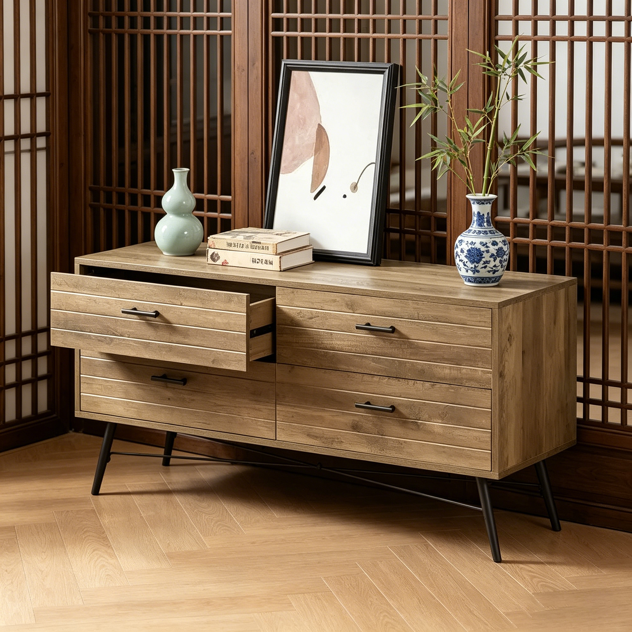 Meuble TV de rangement moderne en bois