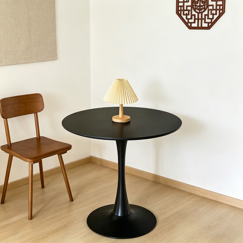 Table de salle à manger de cuisine ronde moderne de 31,5 pouces