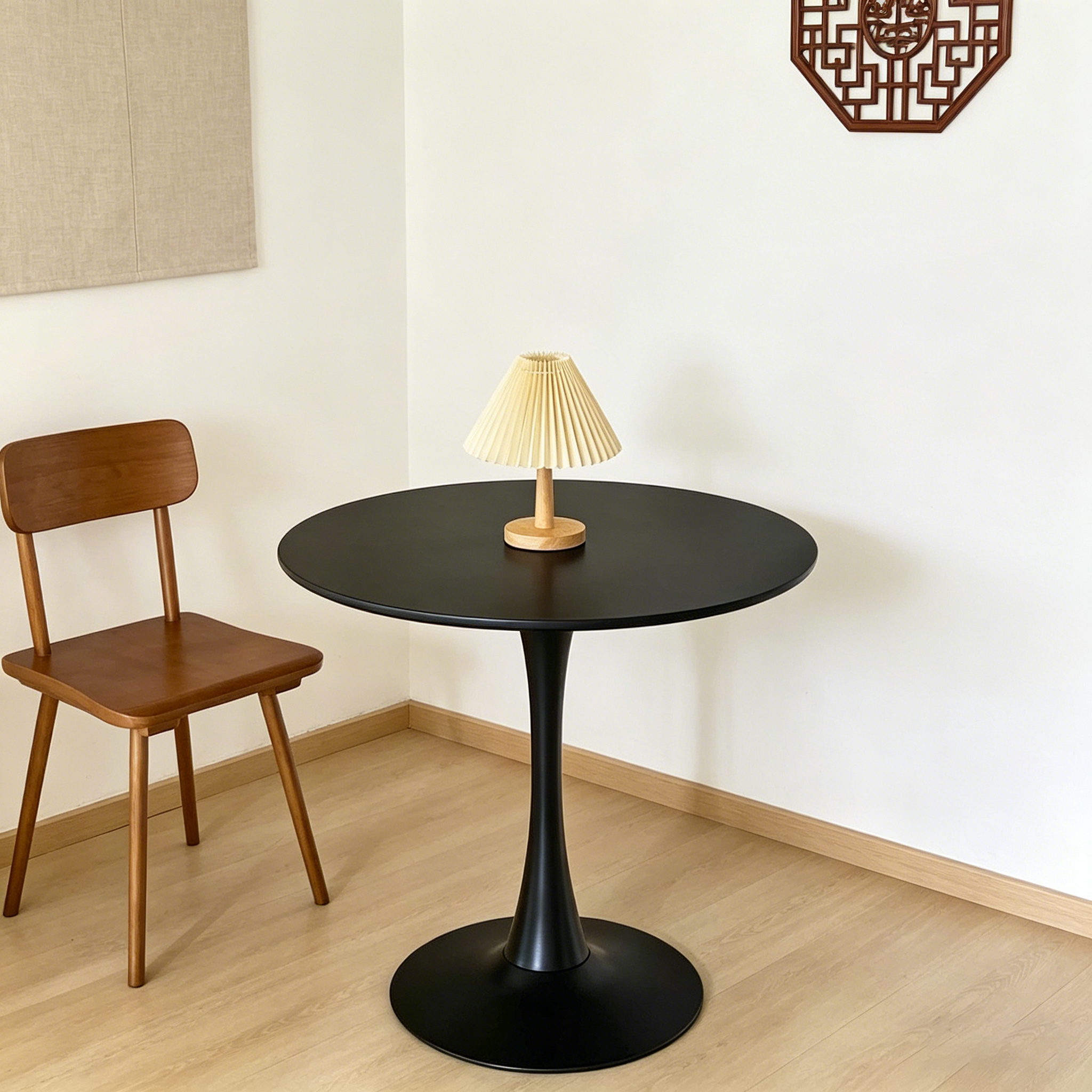 Table de salle à manger de cuisine ronde moderne de 31,5 pouces