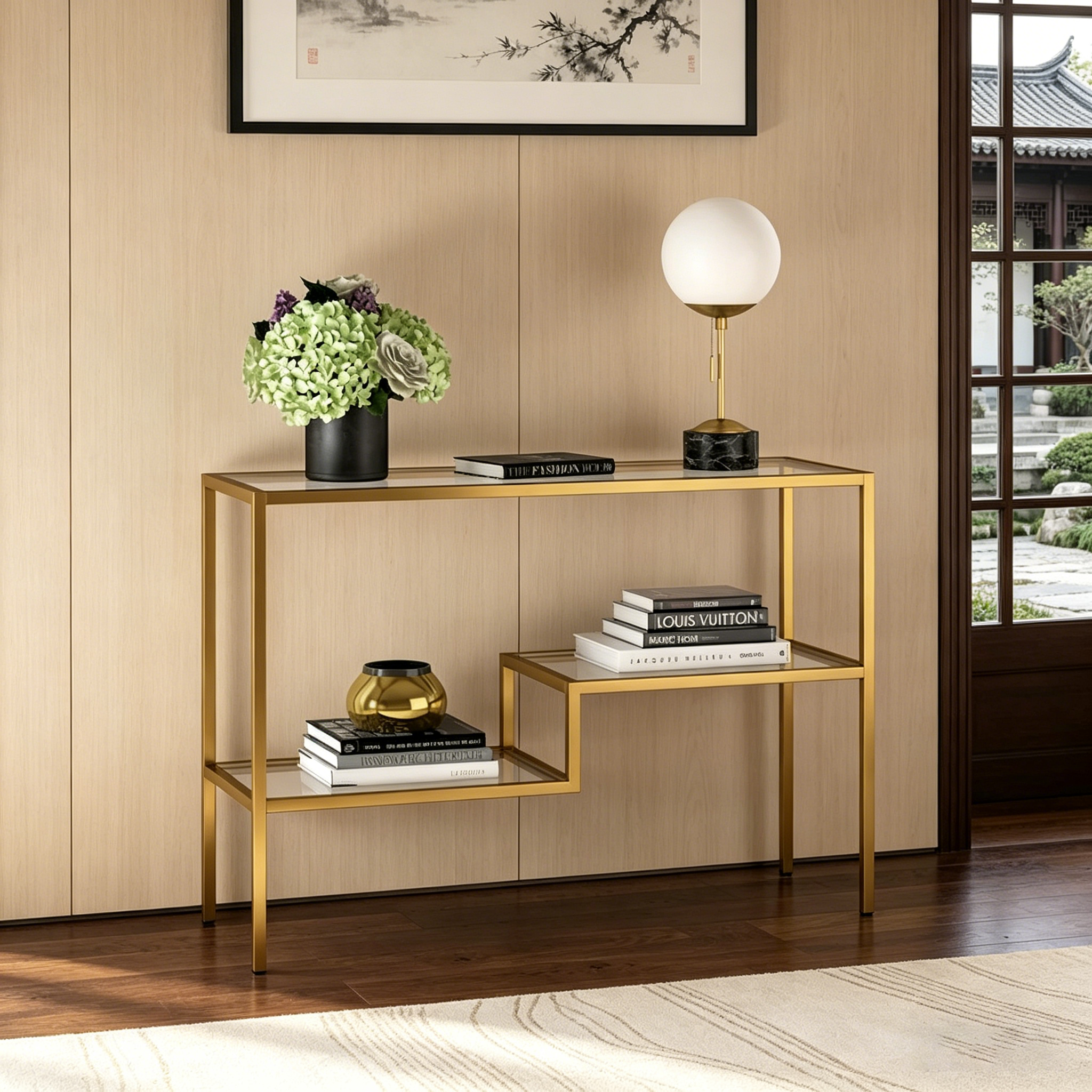 Console effet laiton